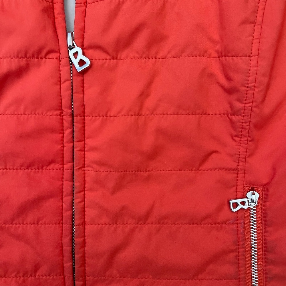 Bogner Quilted Golf Vest Coral Orange Size 8 - Picture 4 of 11